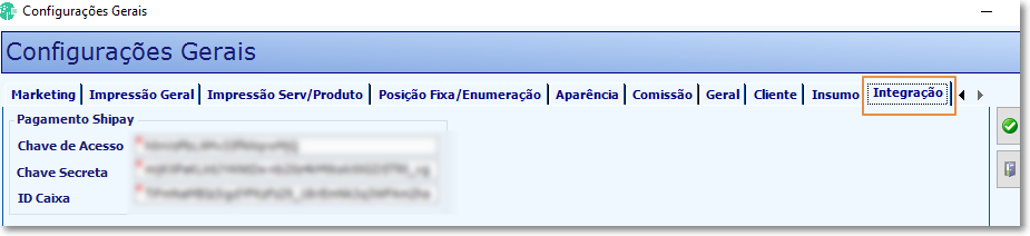 Aba Integração, Pagamento Shipay